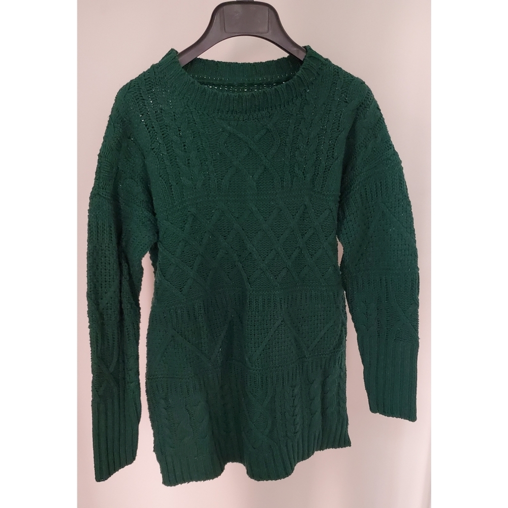 Green sweater dress